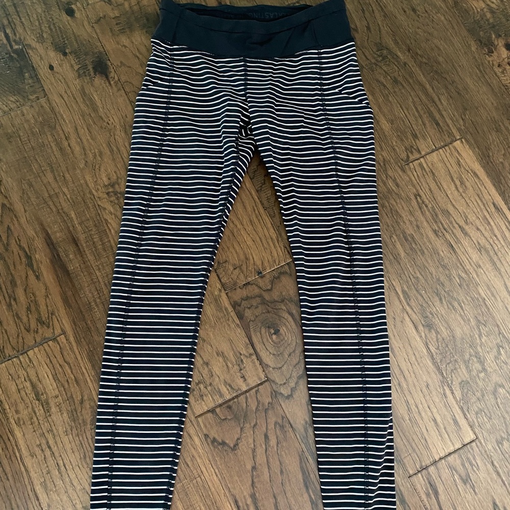 Striped Black and White Women's Pants